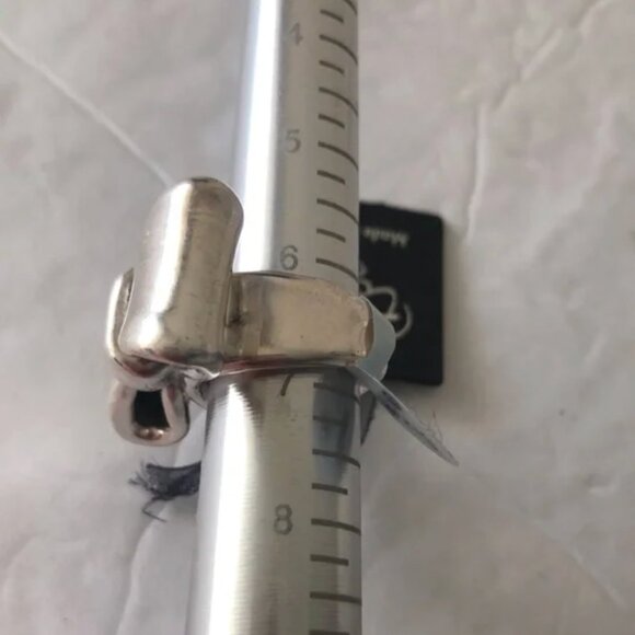 E&L Israel Sterling Silver Electroform Bow Ring Sz.6-6.5 - Picture 16 of 16